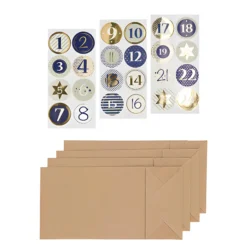Adventskalender Bastelset DIY, 48-teilig
