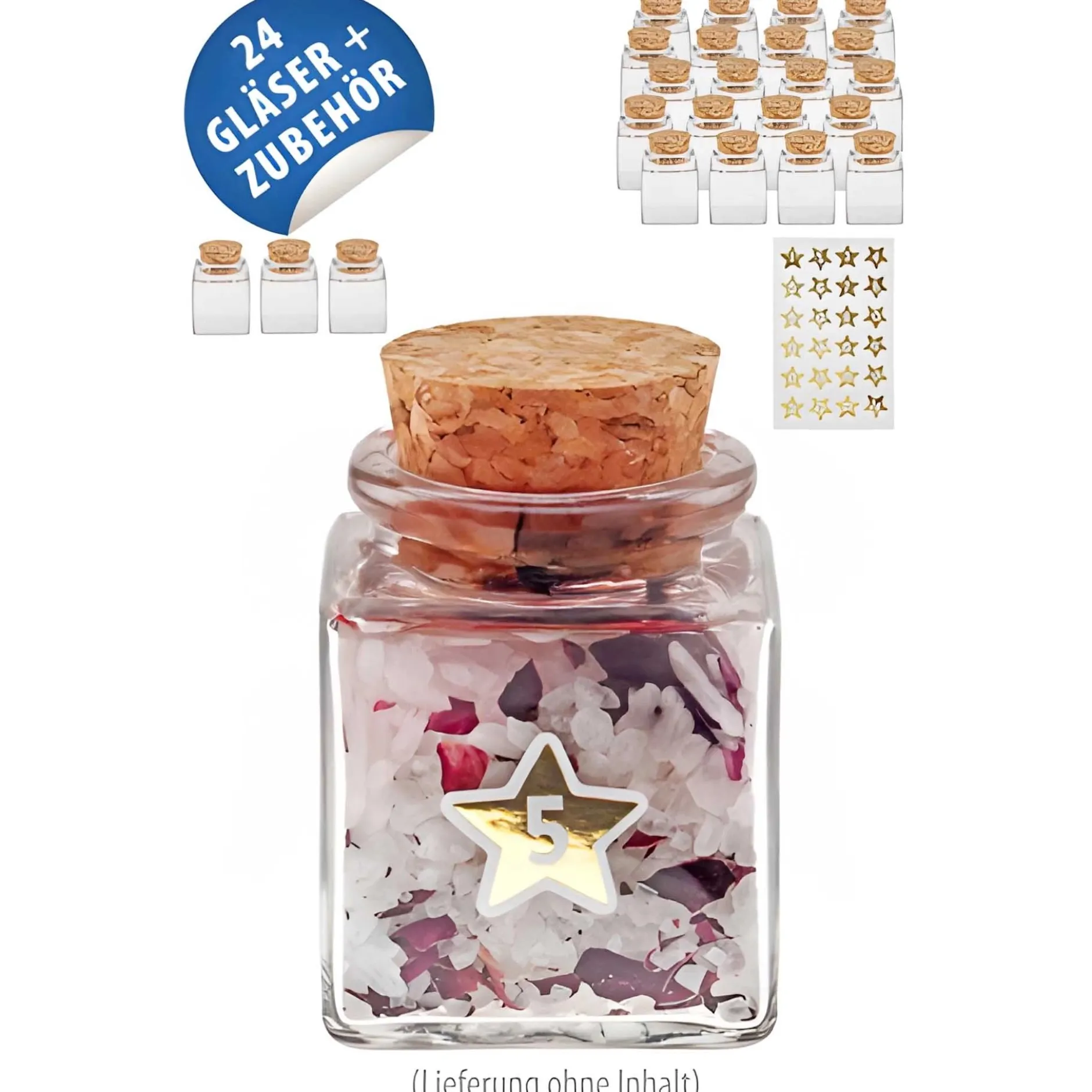 Adventskalender-Set 'Korkenglas Cubi'
