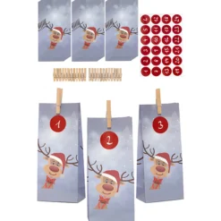 Adventskalender Set 'Rentier Ole', 72-teilig