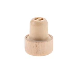 Ausgießerkorken Kunststoff 19 mm mit Holzkappe