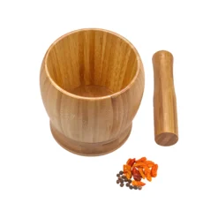 Bambusmörser mit Stößel Ø 12 cm