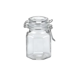 Bügelglas 100 ml achteckig