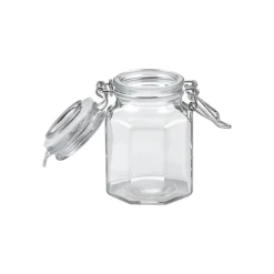 Bügelglas 100 ml achteckig