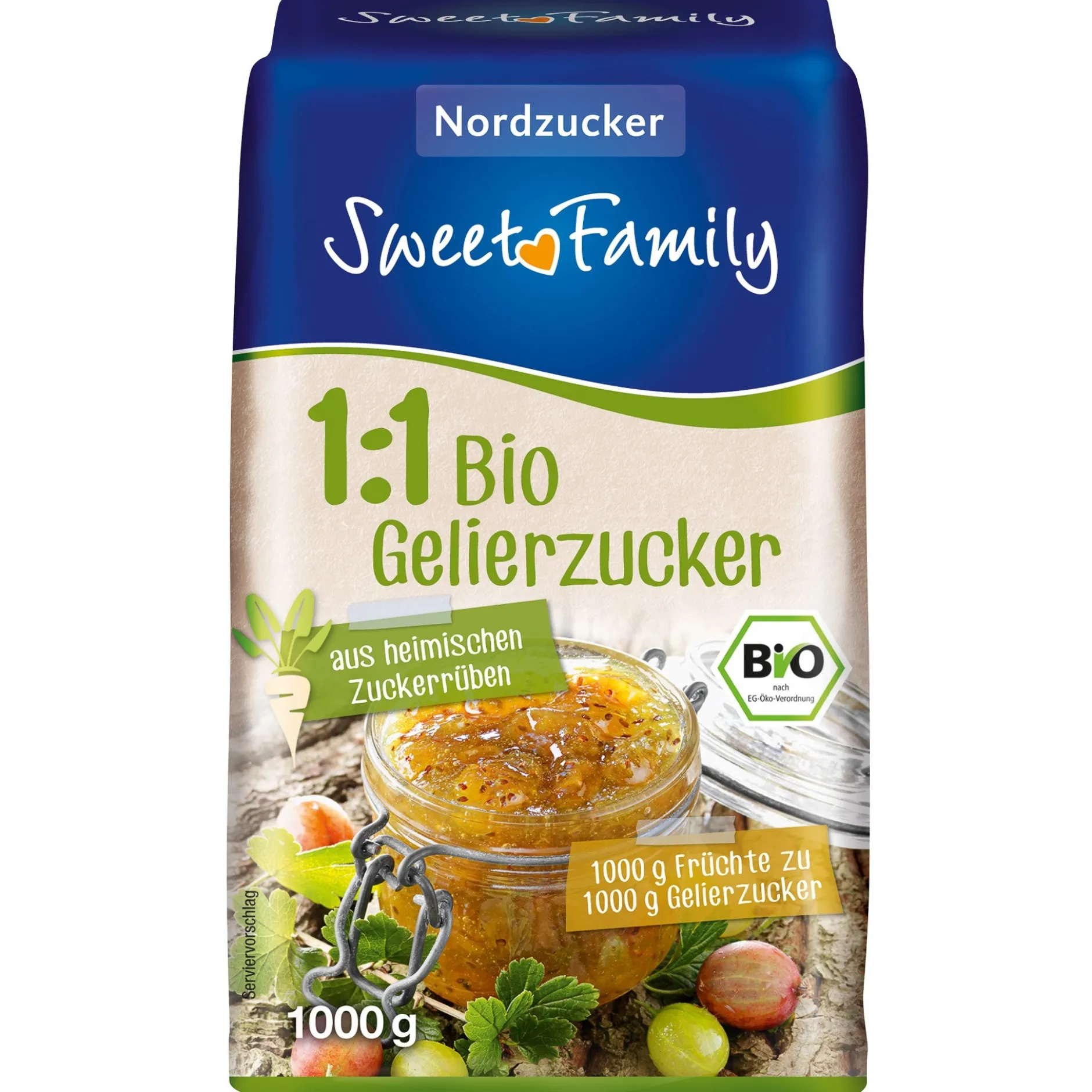 Bio-Gelierzucker 1:1, 1 kg