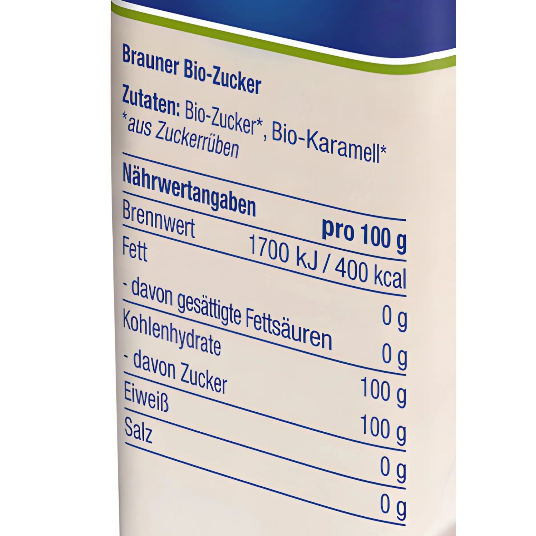 Brauner Bio Zucker, 500 g