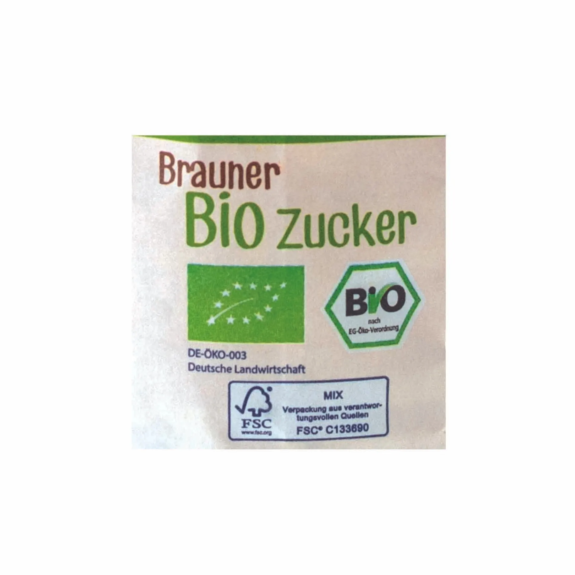 Brauner Bio Zucker, 500 g