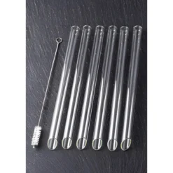 Bubble Tea Glastrinkhalme 21 cm, Ø 14 mm, 6 Stück