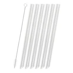 Bubble Tea Glastrinkhalme 21 cm, Ø 14 mm, 6 Stück