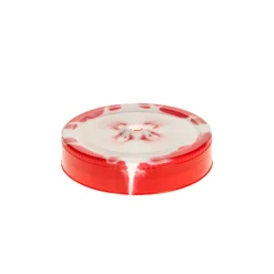 CT 70 Trinkhalmdeckel Batik rot-weiß, Loch Ø 8 mm