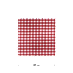 Deckchen 120 mm rot kariert