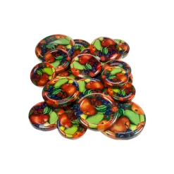 Deckel-Sortiment Obstdekor past., 21-teilig