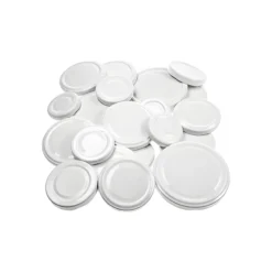 Deckel-Sortiment weiß past., 21-teilig