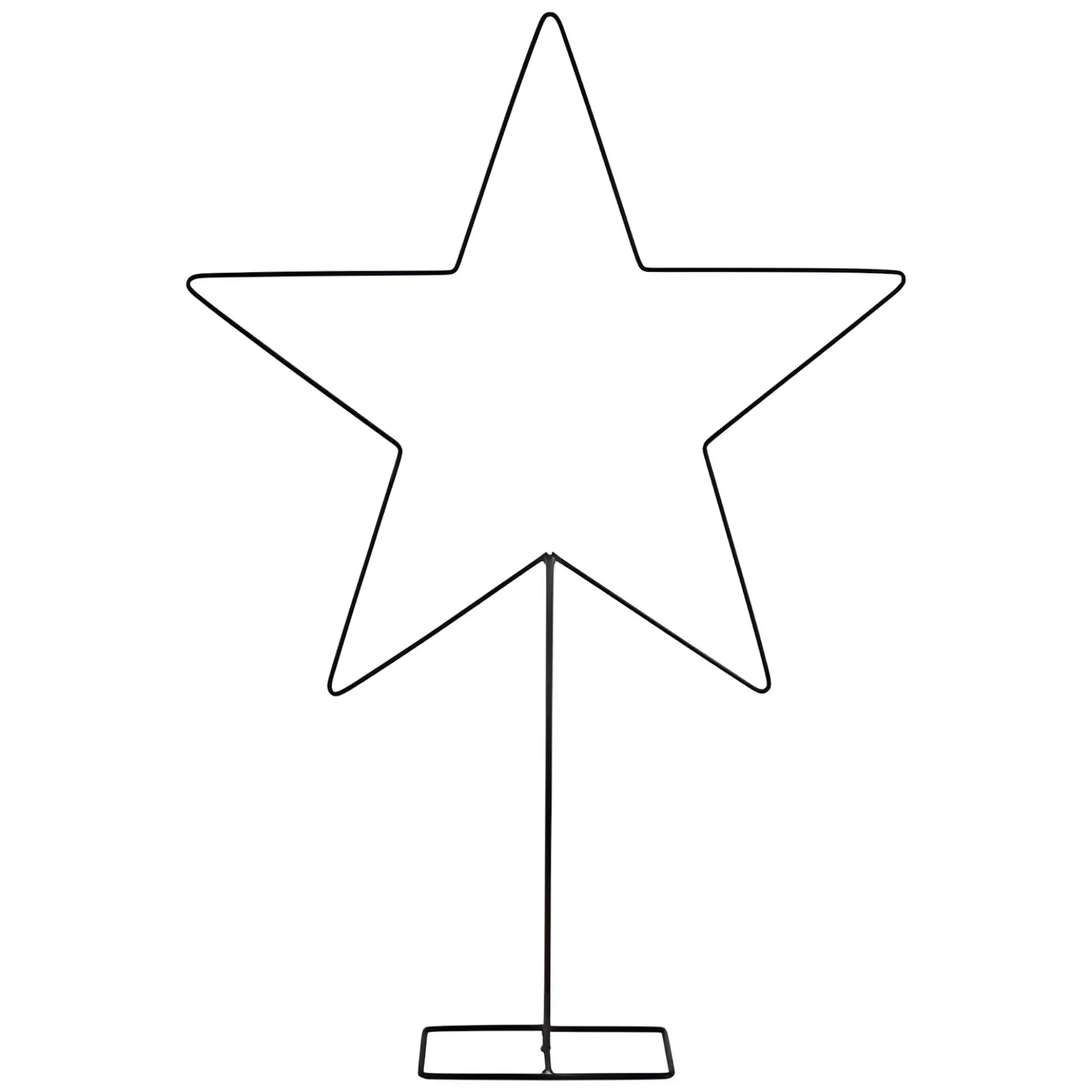 Dekostern mit Standfuß, schwarz, 50 cm