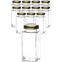 12er Set Cubi 100 ml TO 38 mit Deckel gold