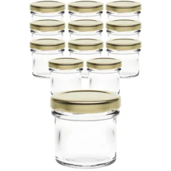 12er Set Ingenio 72 ml mit Deckel gold