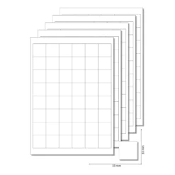Etiketten 33 x 33 mm weiß - 5 Blatt A4