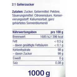Gelierzucker 2:1 XXL, 1 kg