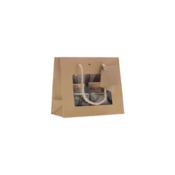 Geschenktüte mit Sichtfenster natron, mittel