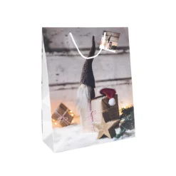 Geschenktüte 'Wichtel mit Geschenk', groß