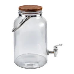 Getränkespender 6 Liter mit Holzdeckel und Henkel