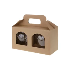 Gläserkarton 2er 170 x 80 x 90 mm natur