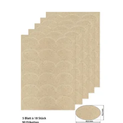 Grasetiketten oval 63,5 x 42,3 mm, 5 Blatt A4, 90 Stück