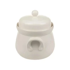 Gärtopf 4 Liter creme-weiß mit Beschwerungssteinen