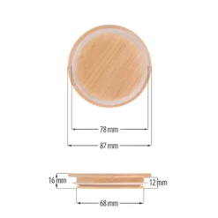 Holzdeckel Ø 87 mm, auch für WECK RR 80