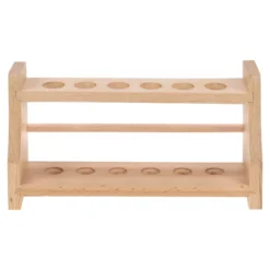 Holzgestell für 6 Reagenzgläser