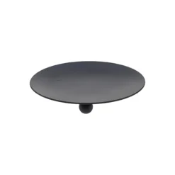 Kerzenständer flach, Ø 12 cm, schwarz
