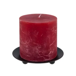 Kerzenständer flach, Ø 12 cm, schwarz