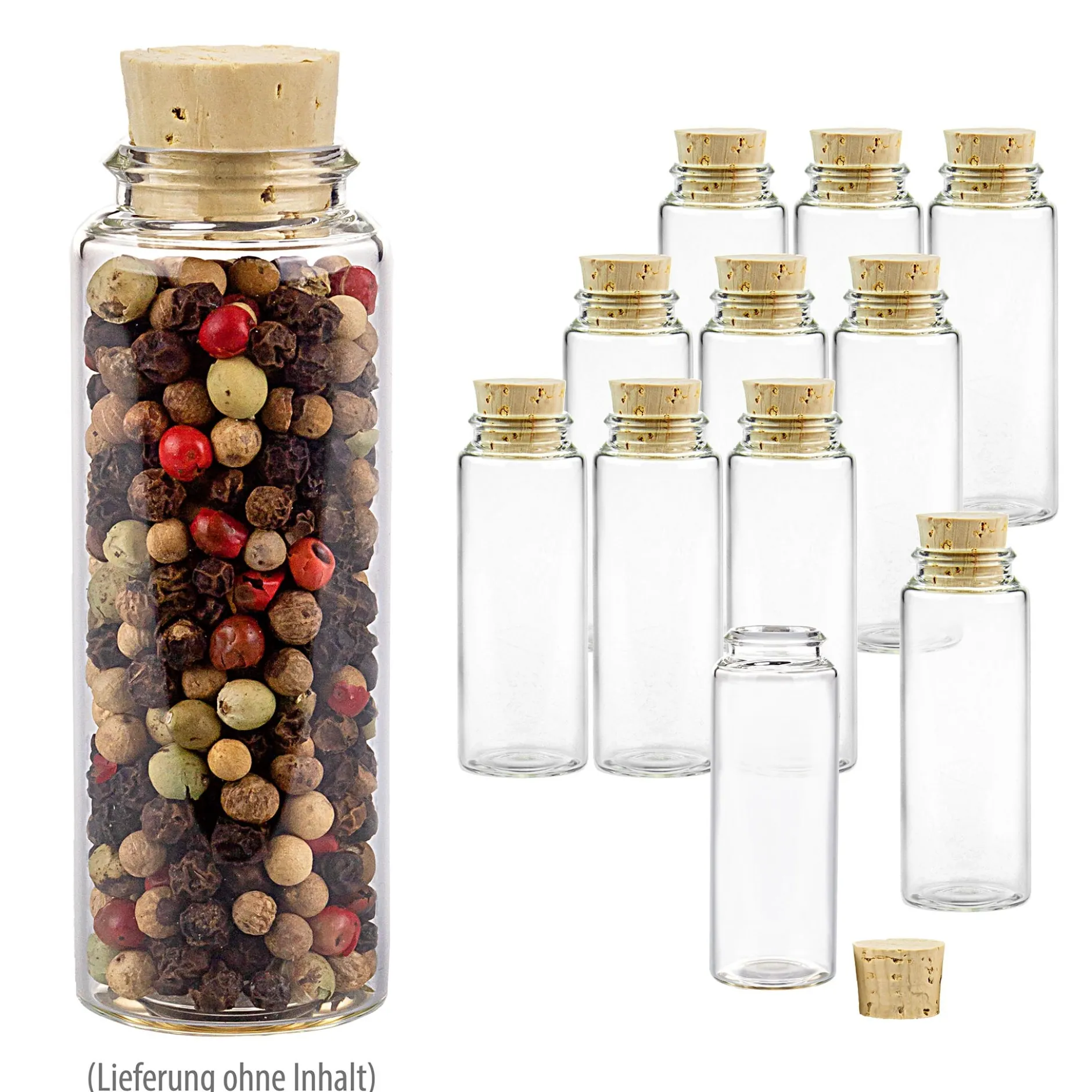 Kleine Glasflasche 30 ml, 12er Set