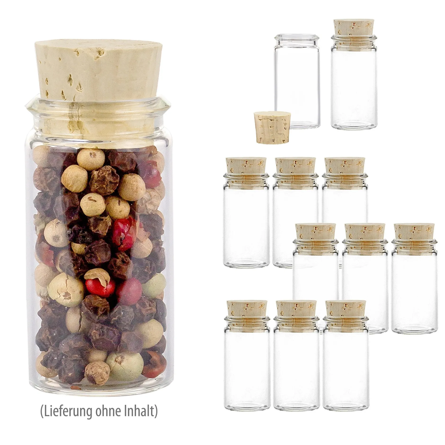 Kleine Glasflasche 10 ml, 12er Set