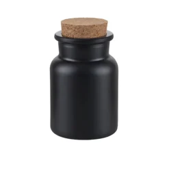Korkenglas 150 ml schwarz matt beschichtet
