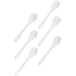 Löffelchen Porzellan 12,5 cm weiß, 6er Pack