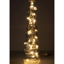 Lichterkette mit 40 LEDs, weiß mit Timer
