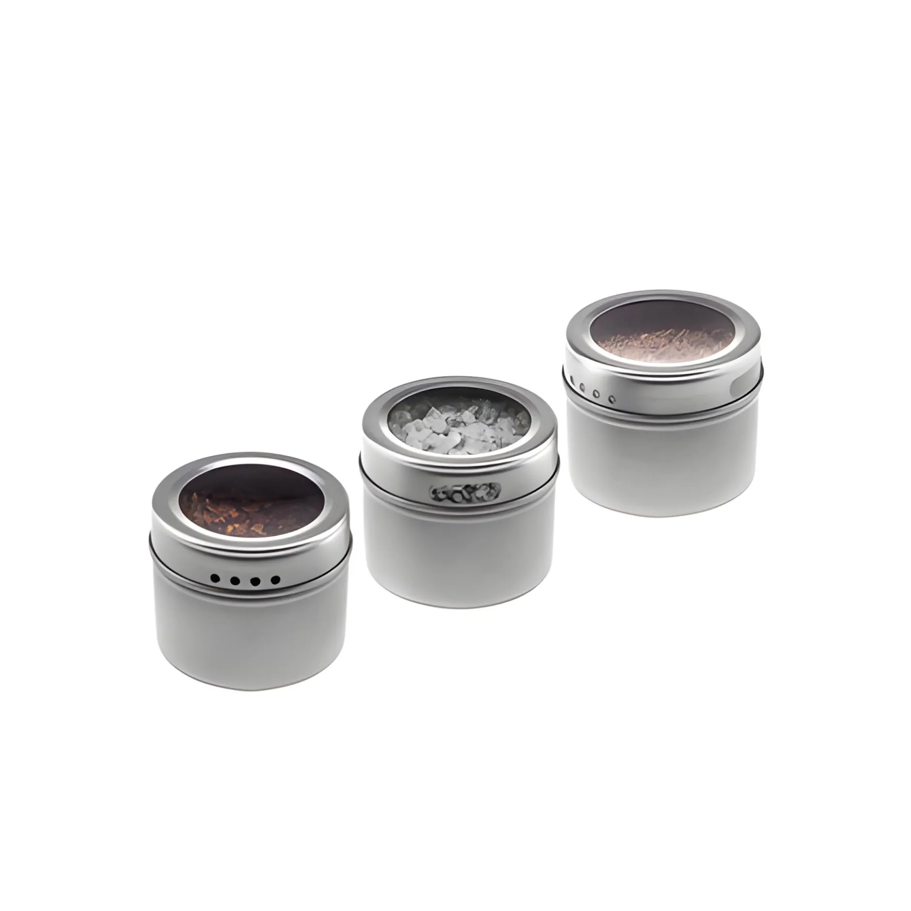 Magnetische Metalldose 110 ml mit Sichtverschluss