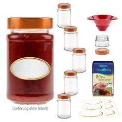Marmeladengläser Deep kupfer, 6er Einsteiger-Set