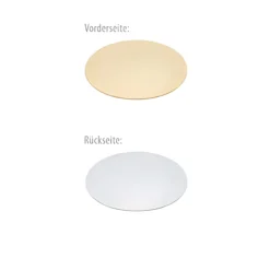 Pappscheibe Ø 120 mm gold/silber, 50 Stück