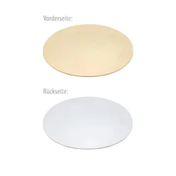 Pappscheibe Ø 160 mm gold/silber, 50 Stück