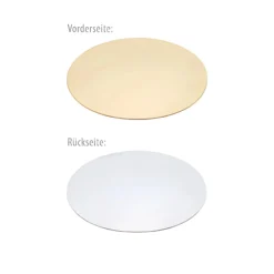 Pappscheibe Ø 160 mm gold/silber, 50 Stück
