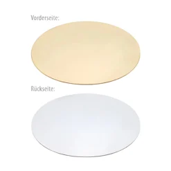 Pappscheibe Ø 200 mm gold/silber, 50 Stück
