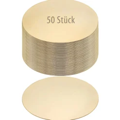 Pappscheibe Ø 200 mm gold/silber, 50 Stück