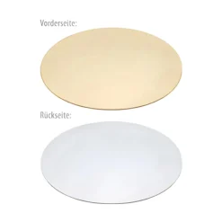 Pappscheibe Ø 200 mm gold/silber, 50 Stück