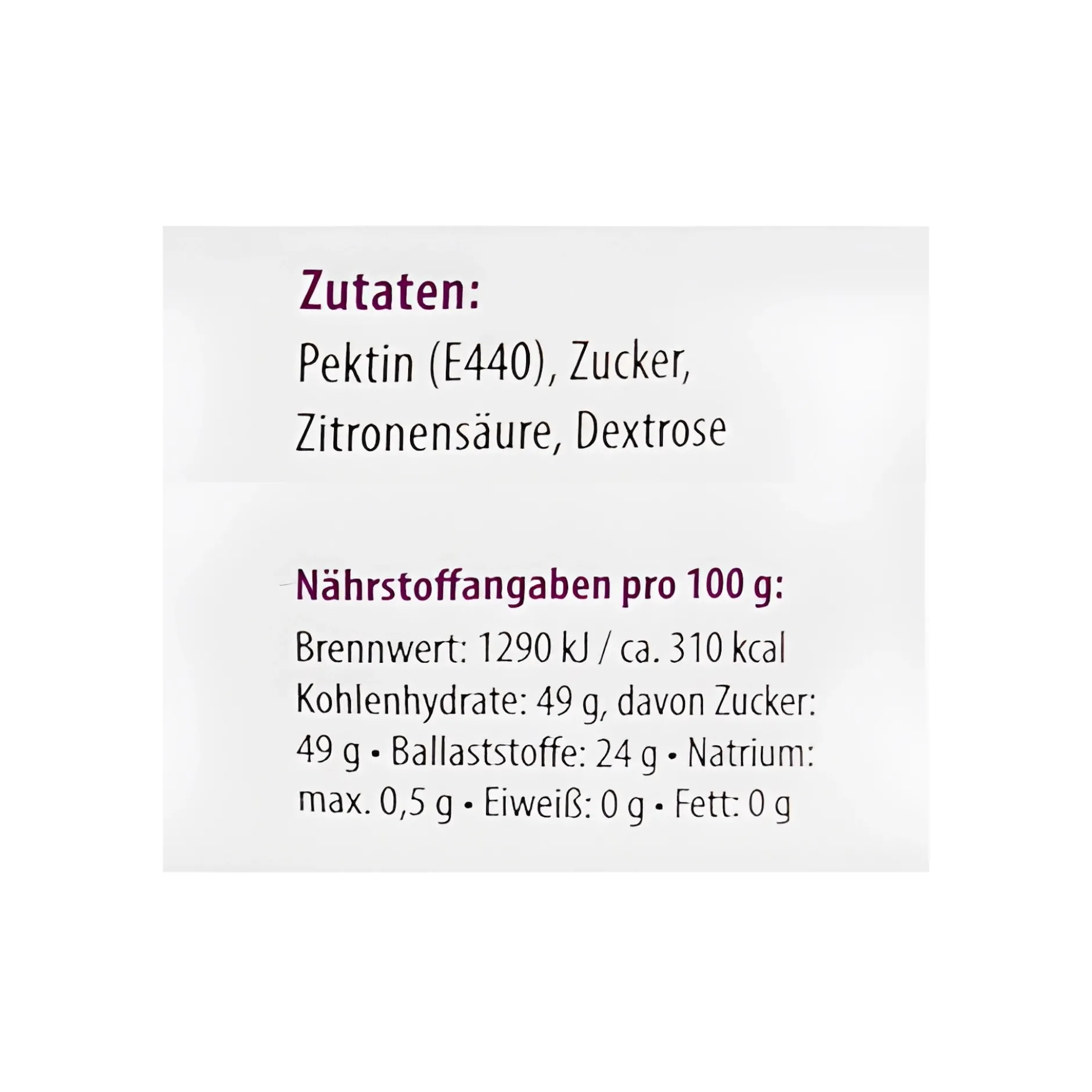 Pektofix Gelierpulver 2:1 / 3:1, 1 kg