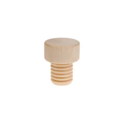 PE-Stopfen 18 mm gerillt mit Holzscheibe Ø 29 mm