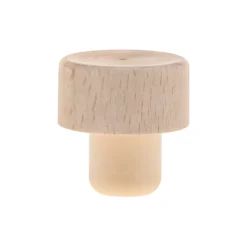 PE-Stopfen 16 mm gespritzt mit Holzscheibe Ø 29 mm