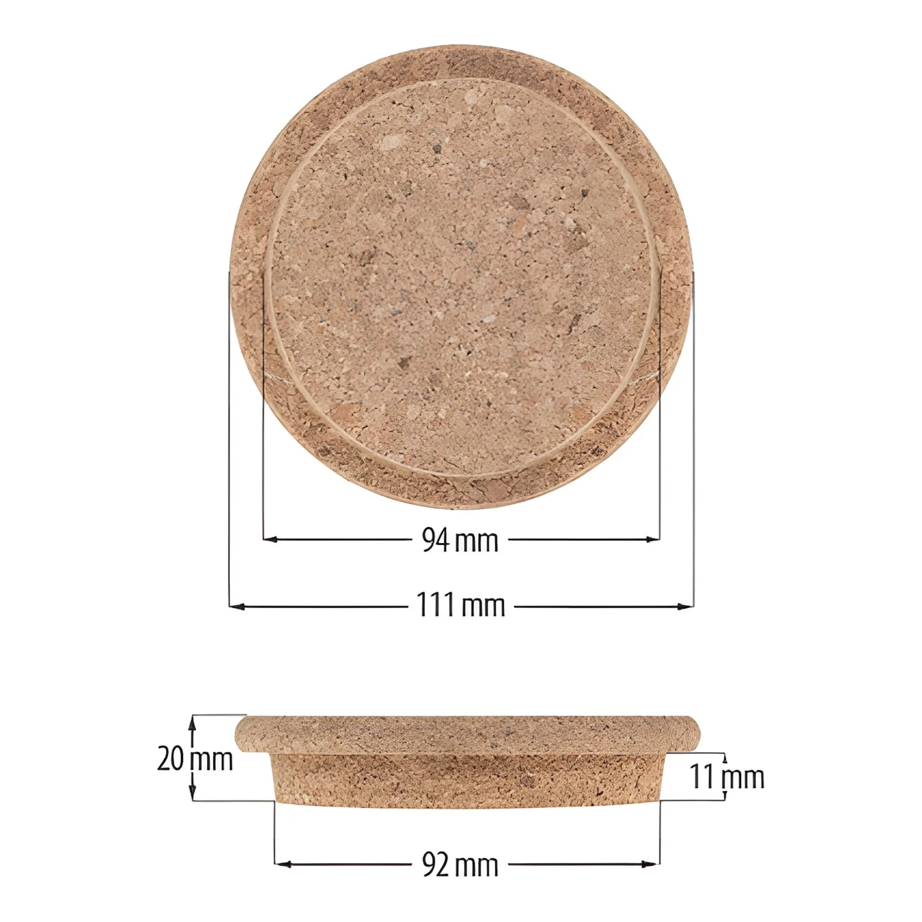 Pilzkorken 92/94 mm, auch für WECK RR 100