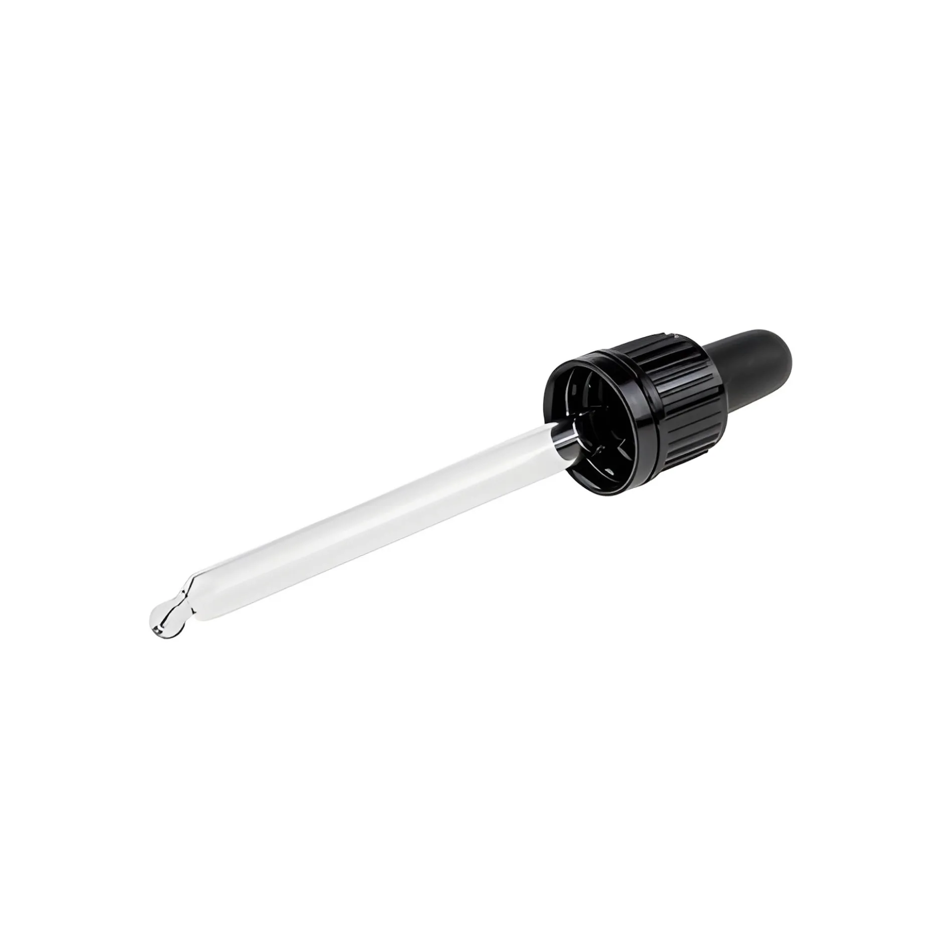 Pipette DIN 18 mit Originalitätsring schwarz 106 mm