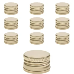 PP 28 gold Aluminium ohne Rollrand, 10 Stück